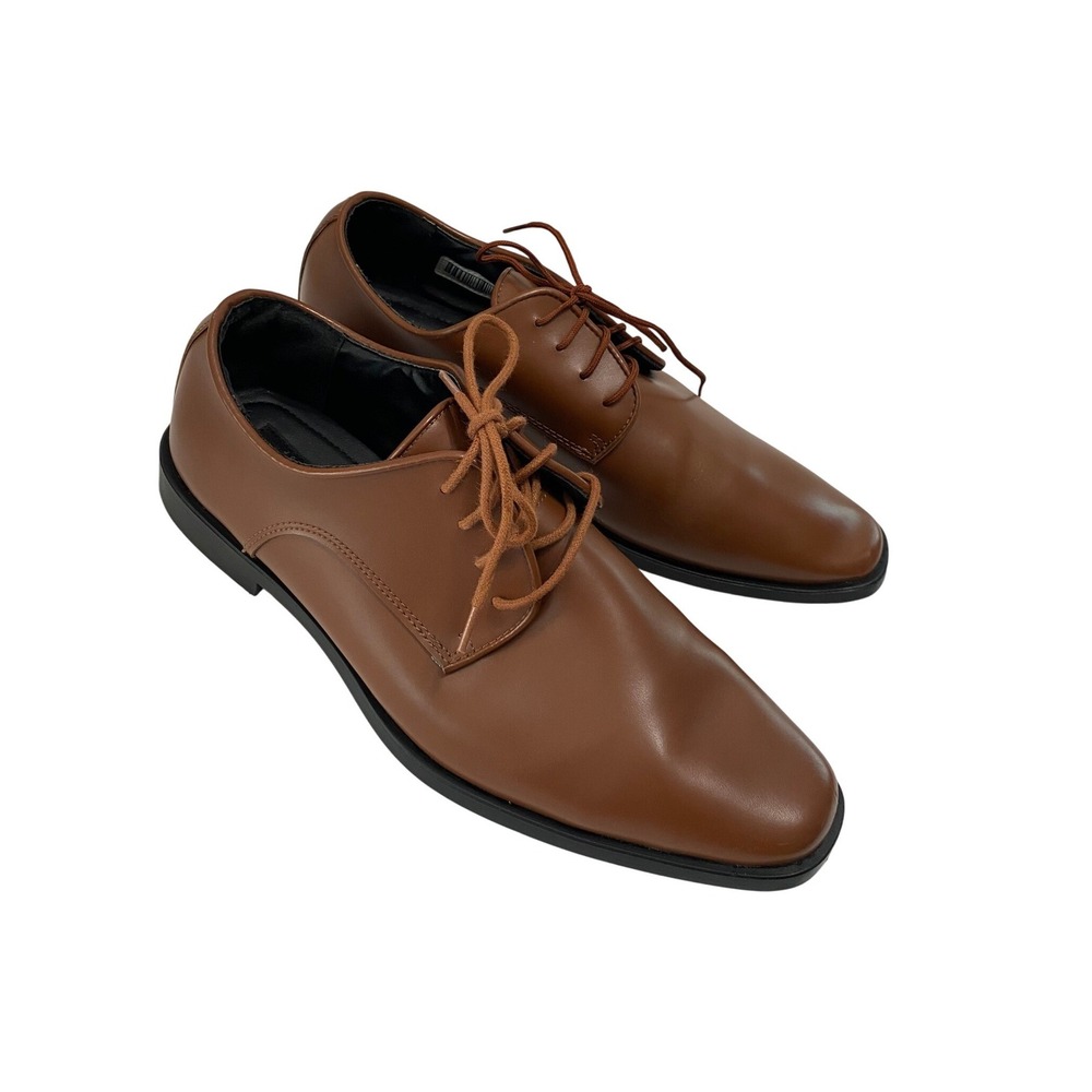 Joseph Abboud Derby Dress Shoes Men 9M Brown Plain Toe Lace Up Formal